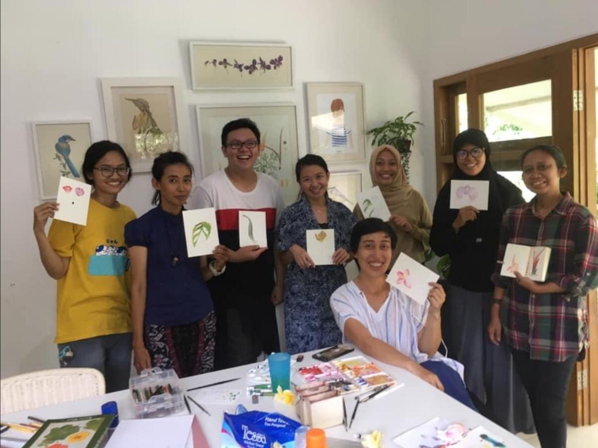 Foto kegiatan painting days atau melukis bersama IDSBA Yogyakarta